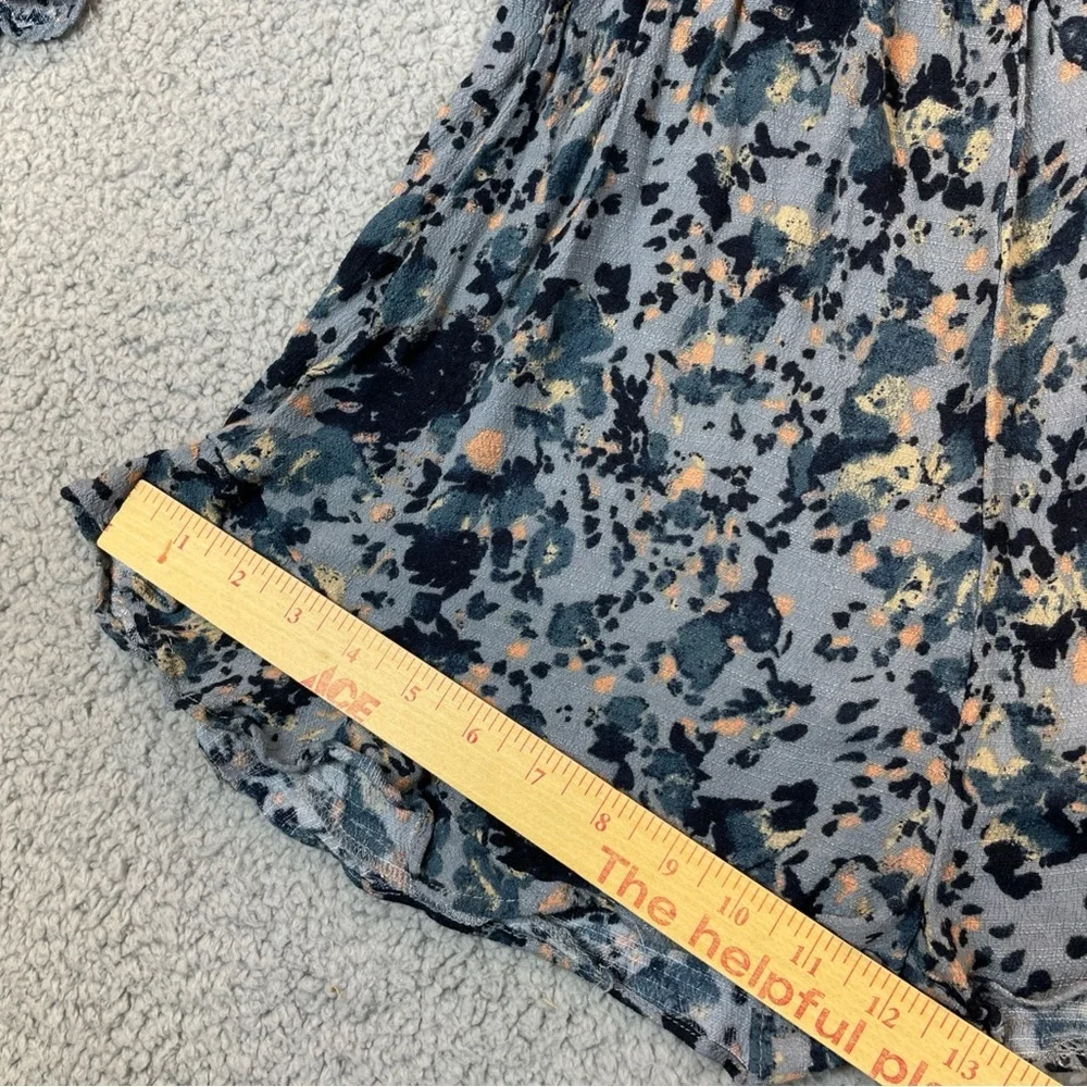 Free People‎  Romper Womens Small  All The Right Ruffles Raven Combo Button Back